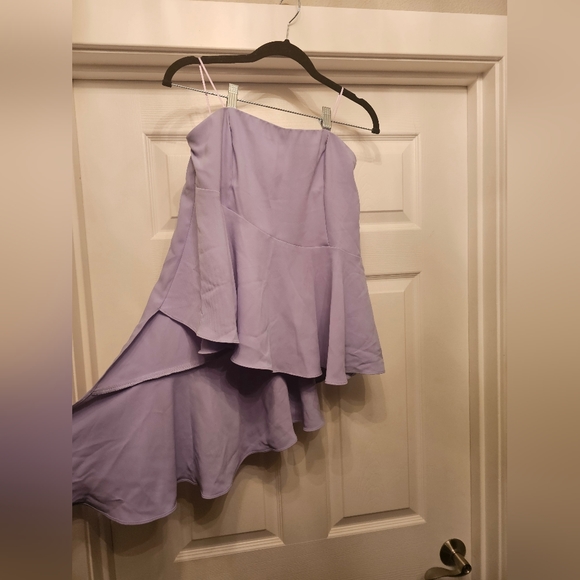 amanda uprichard purple asymmetrical top - Picture 3 of 5